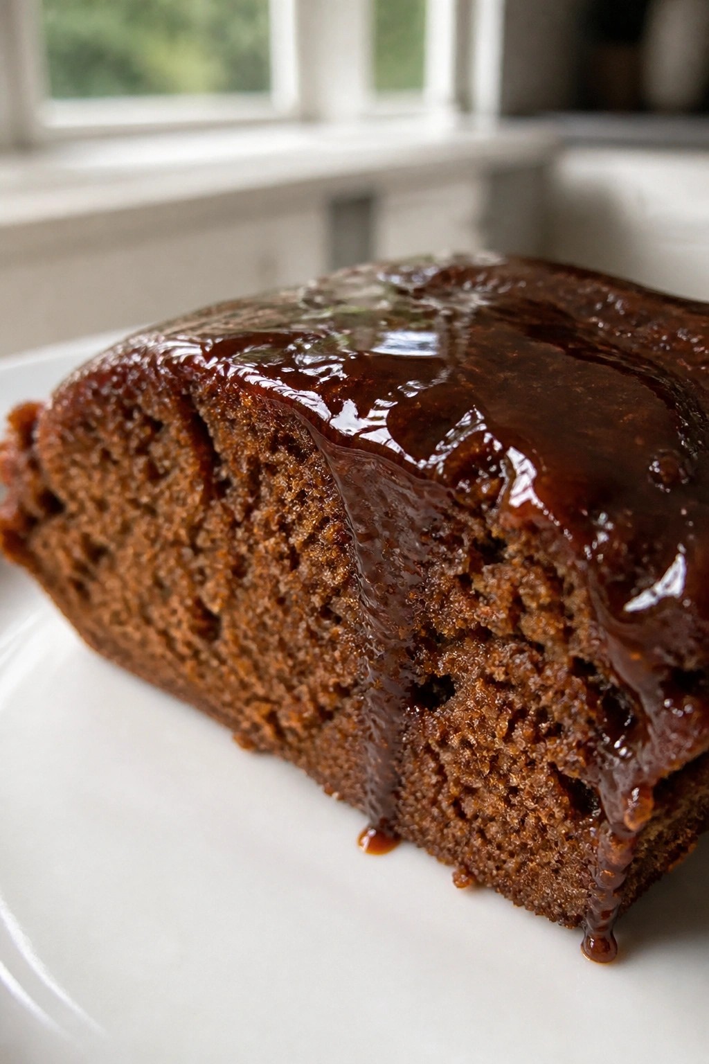 Gingerbread Cake with Dark Rum Glaze