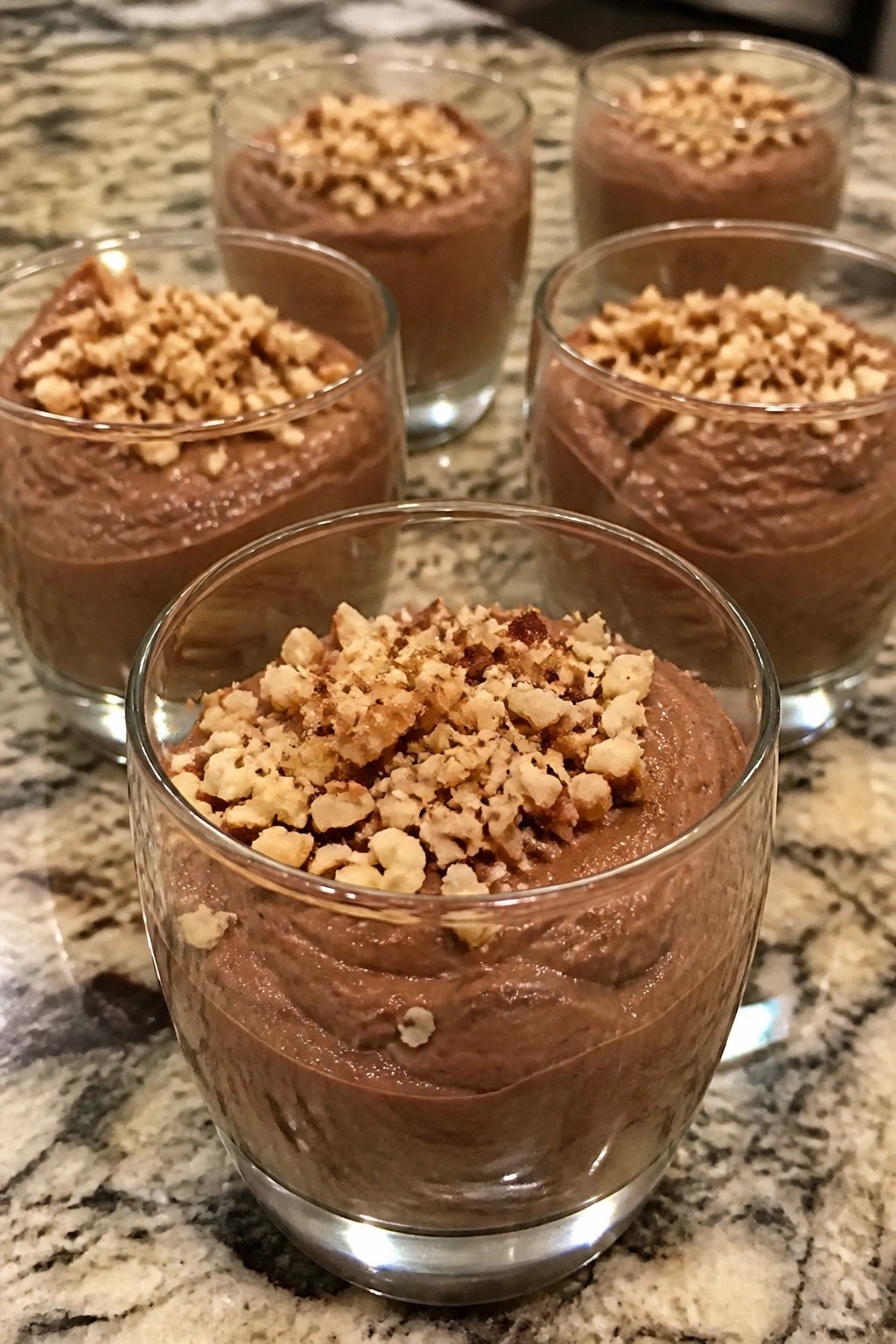 Hazelnut Frangelico Mousse Cups