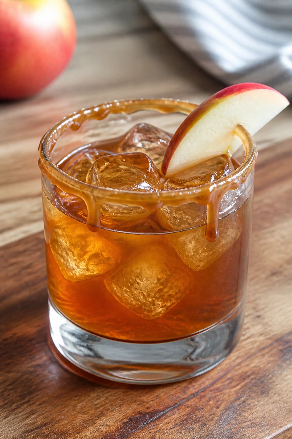 Caramel Apple Dark Rum Old Fashioned