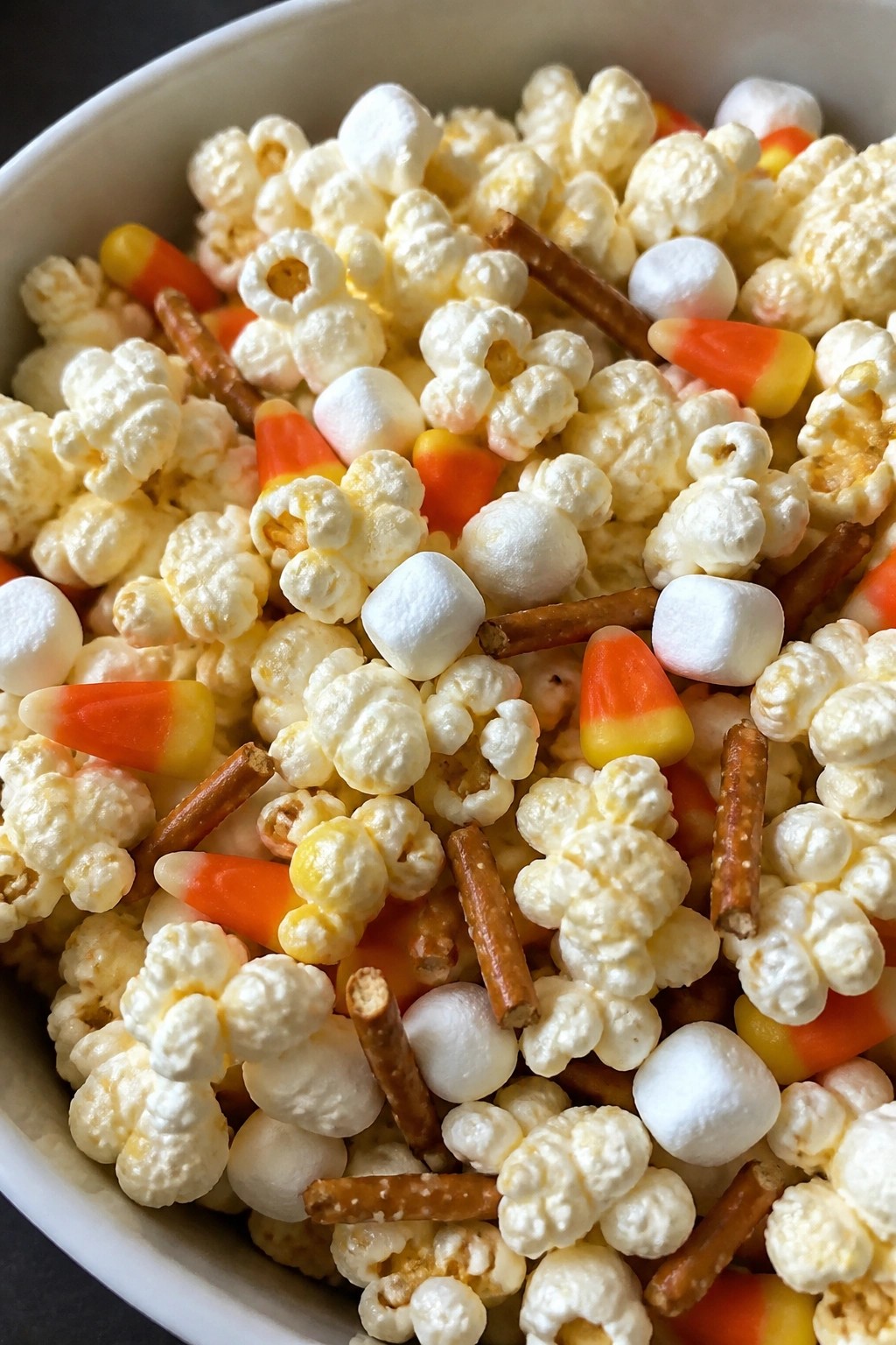 Candy Corn Popcorn Snack Mix