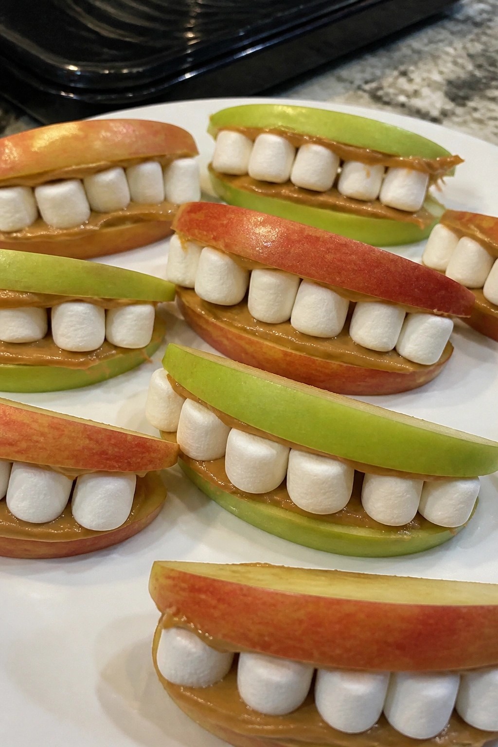 Monster Mouth Apple Slices with Peanut Butter