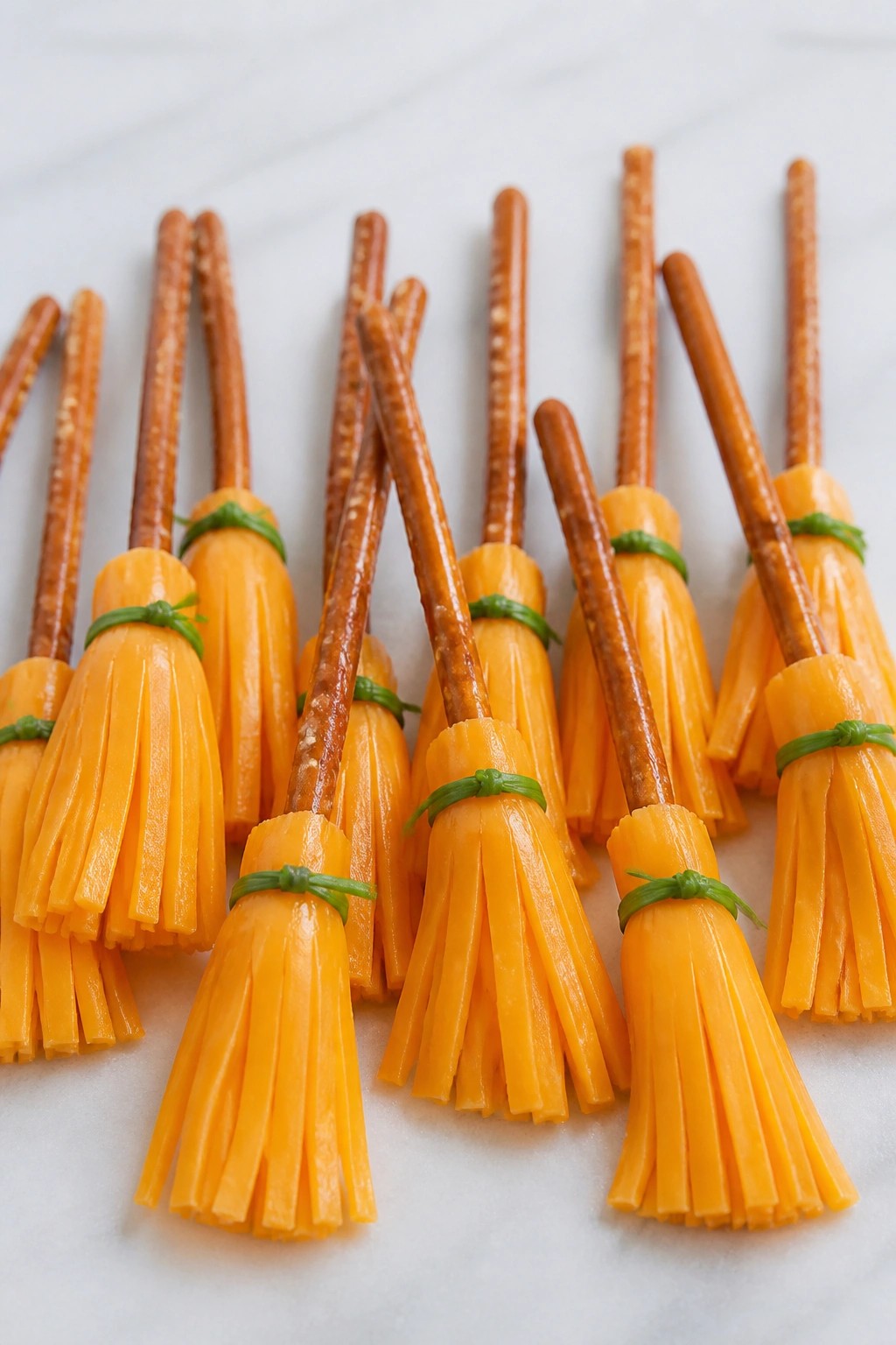 Witch Broom Pretzel Sticks with Cheese