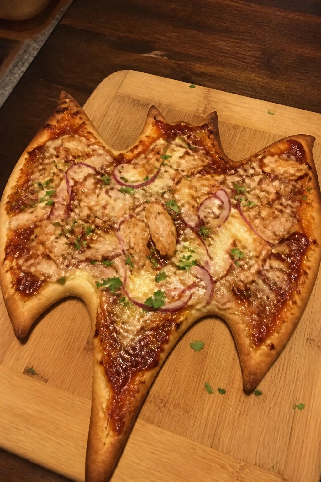 Bat Wing BBQ Chicken Pizza