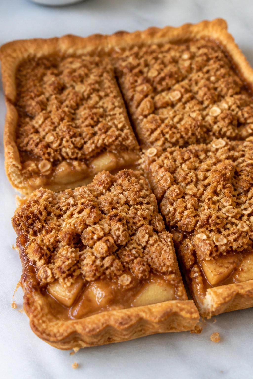 Caramel Apple Crumble Slab Pie
