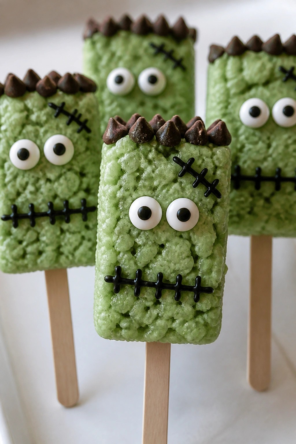 Frankenstein Marshmallow Cereal Pops