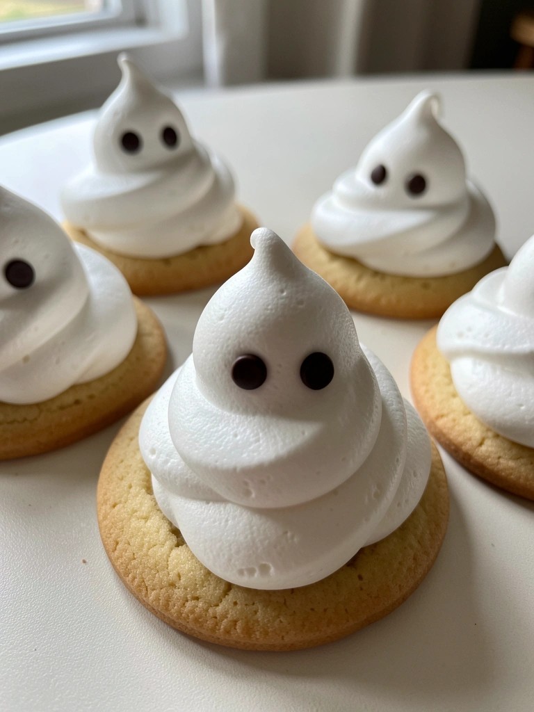 Ghostly Meringue Sugar Cookies