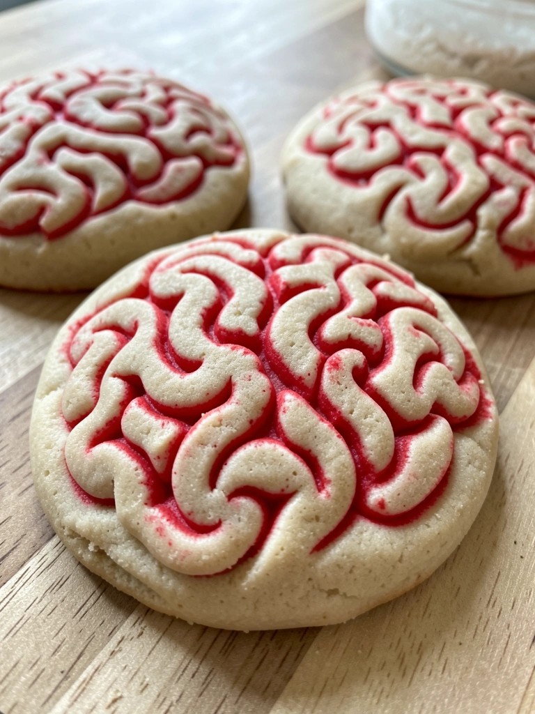 Zombie Brain Swirl Sugar Cookies