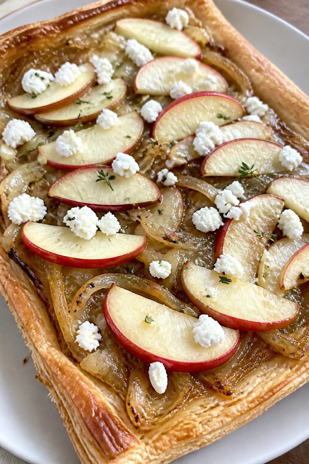 Poison Apple Caramelized Onion Tart with Goat Cheese