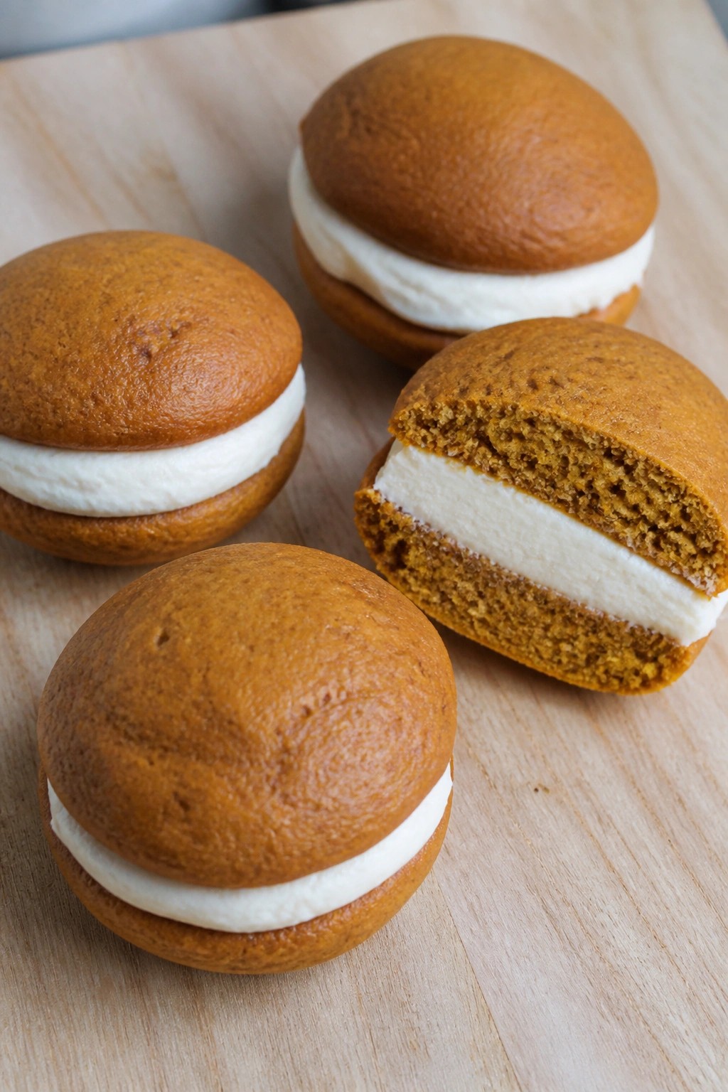 Pumpkin Spice Whoopie Pies with Maple Cream Filling