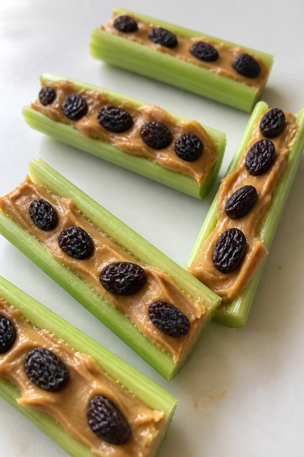 Creepy Crawler Ants-on-a-Log Celery Boats