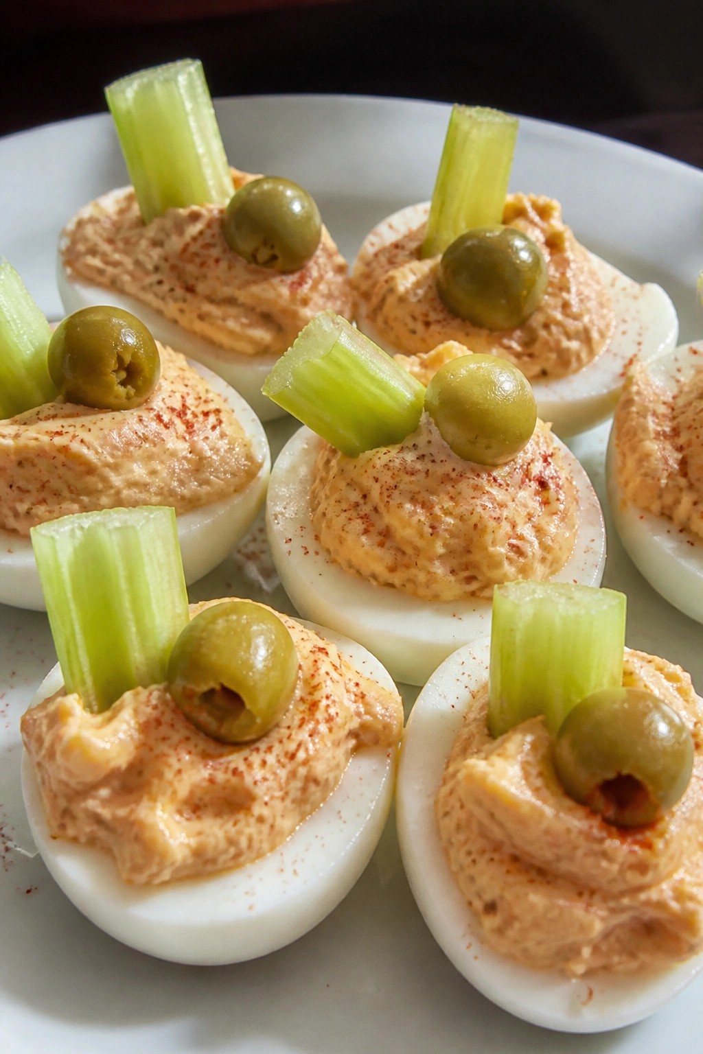 Bloody Mary Deviled Eggs