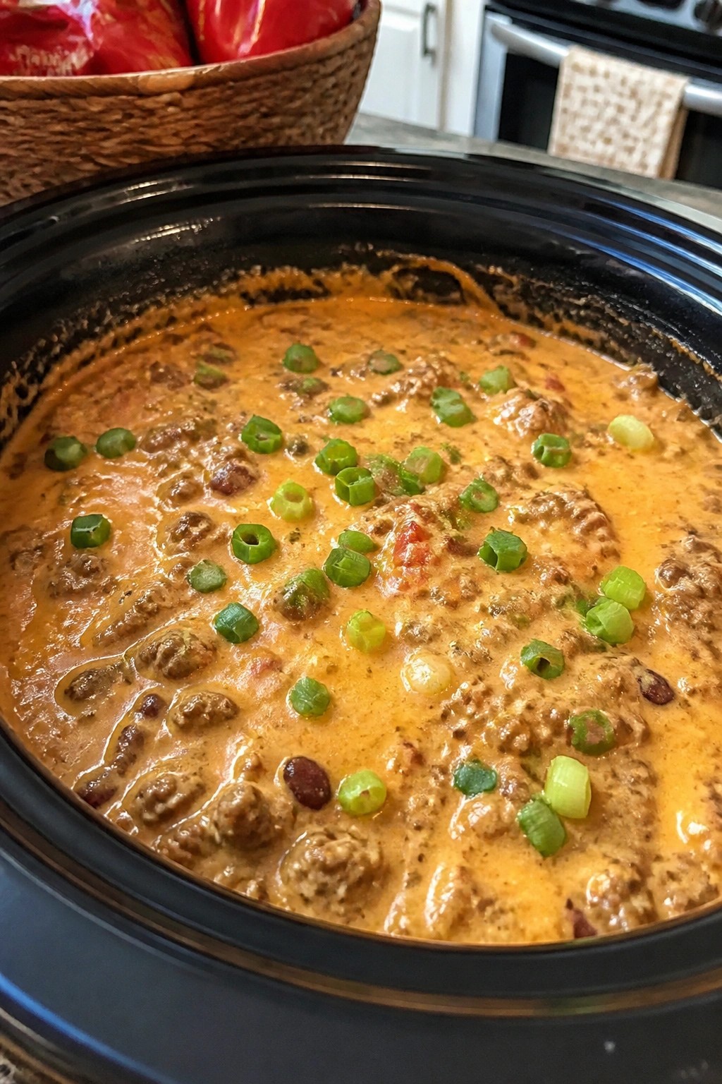 Witch’s Cauldron Chili Cheese Dip