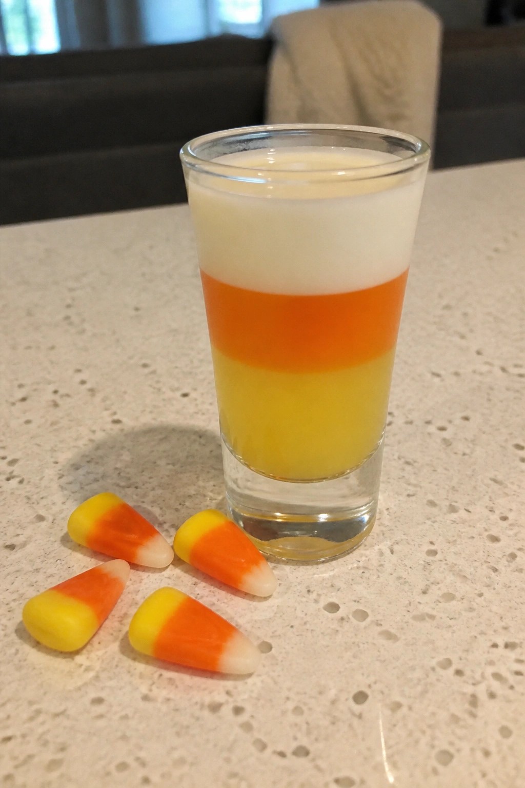 Candy Corn Tequila Shot