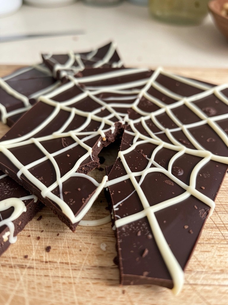 Spiderweb Chocolate Bark