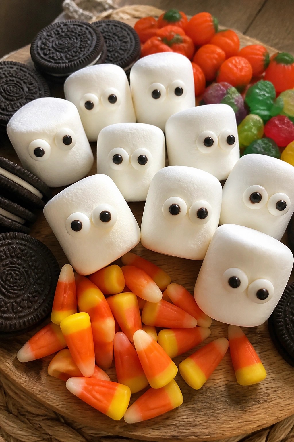 Monster Eyeball Marshmallow and Cookie Board