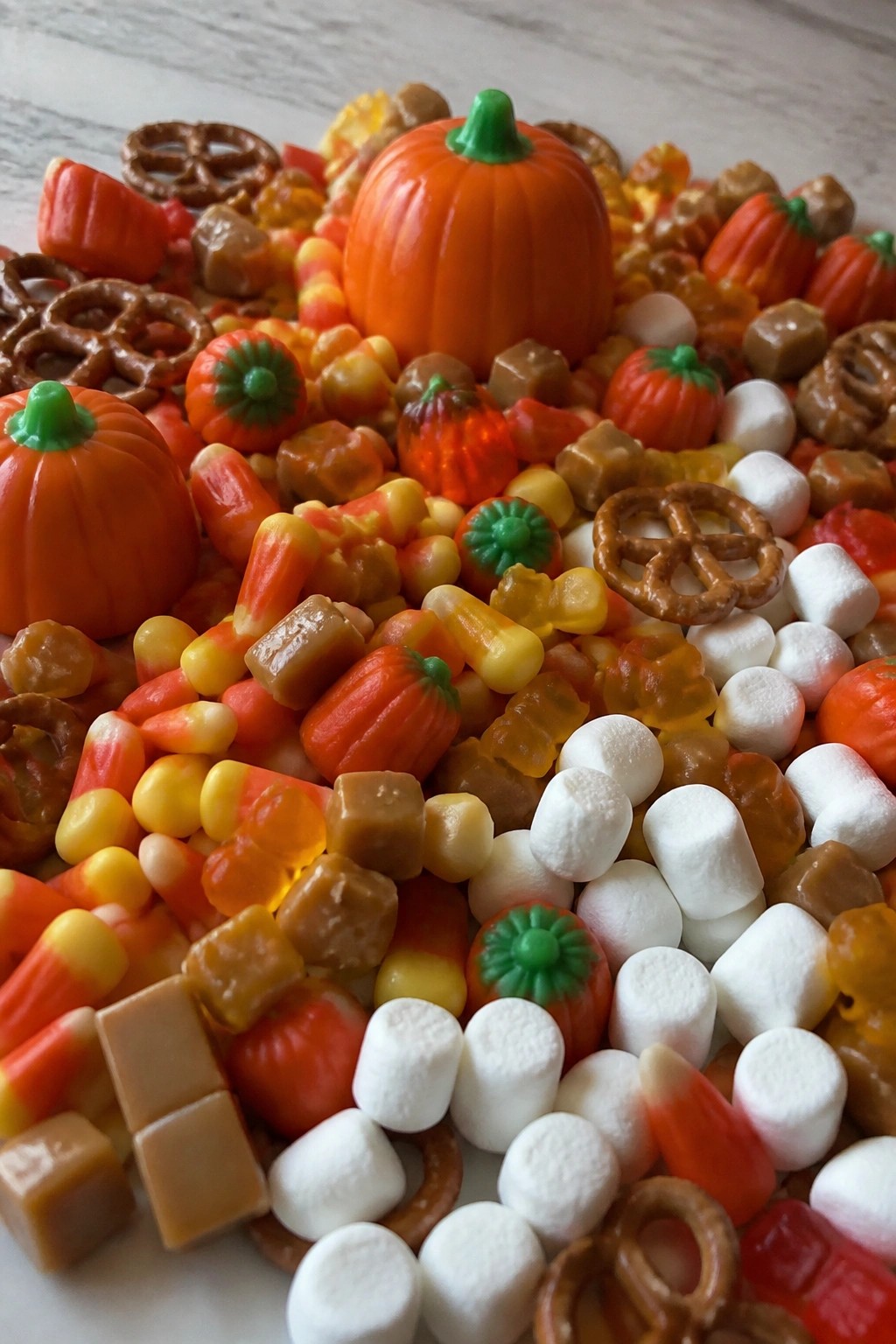 Pumpkin Patch Candy Corn and Caramel Board