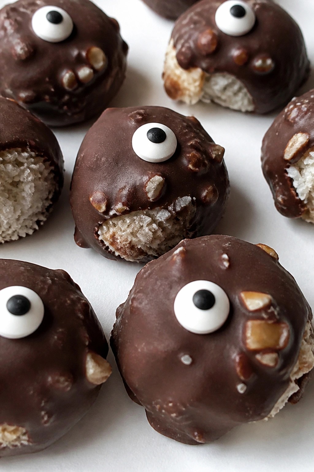 Almond Joy Macaroon Eyeballs