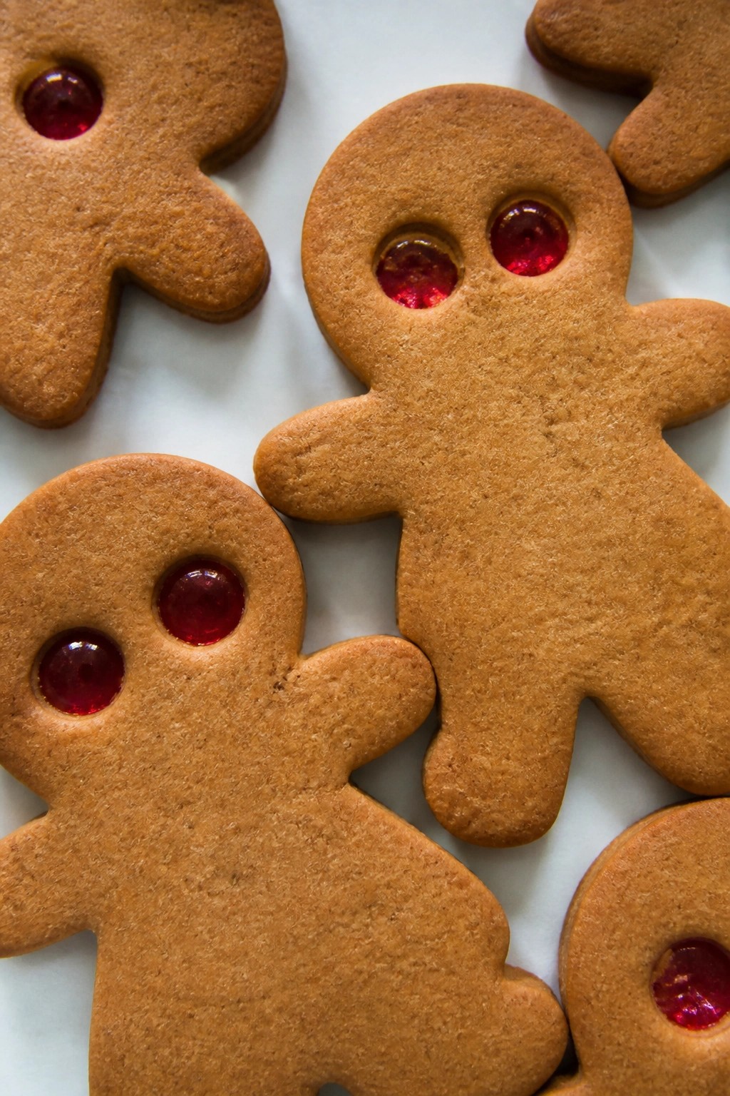 Gingerbread Haunted Cookies with Window Pane Eyes