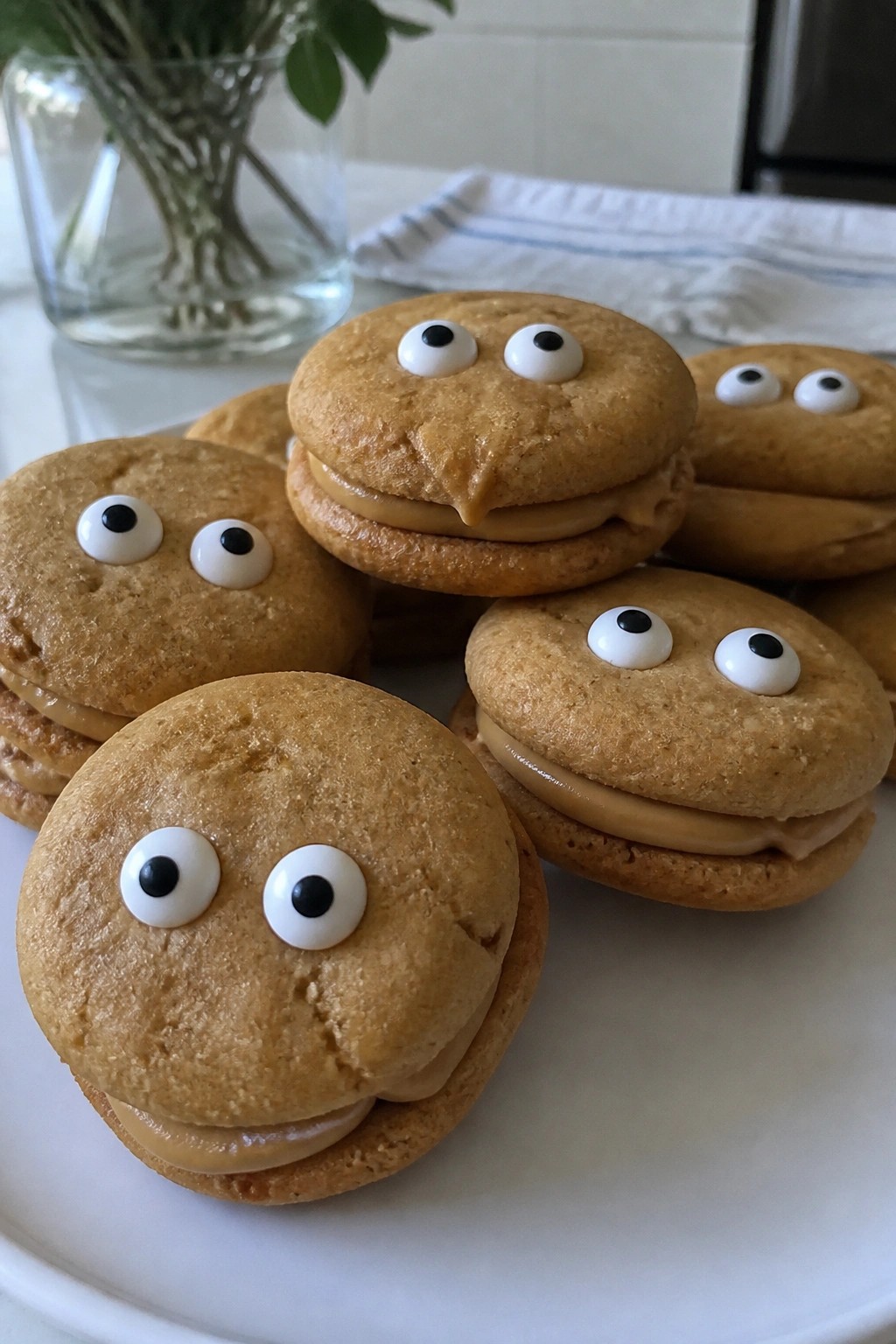 Peanut Butter Eyeball Sandwich Cookies