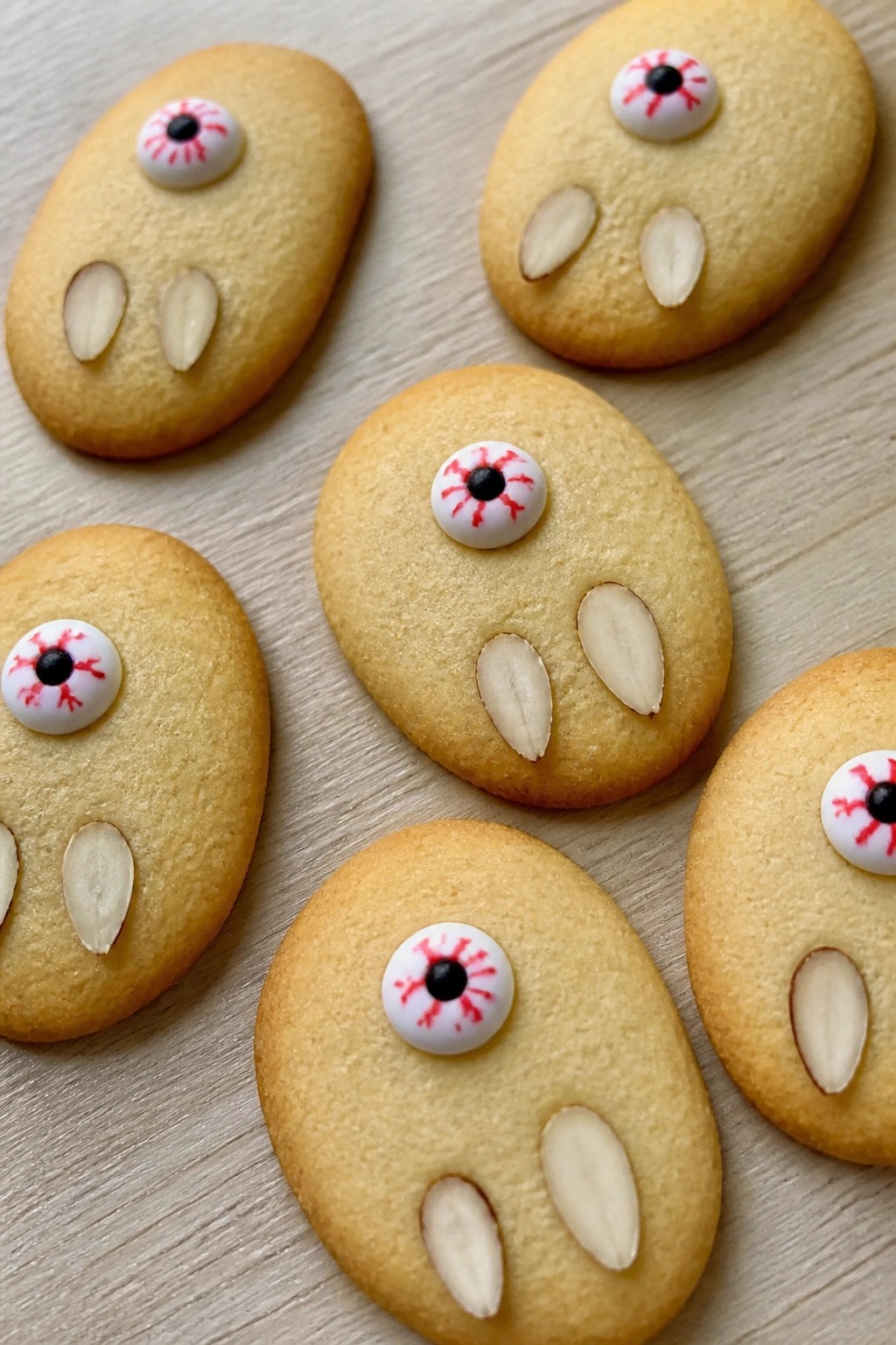 Vampire Fang Sugar Cookies with Single Bloodshot Pupils