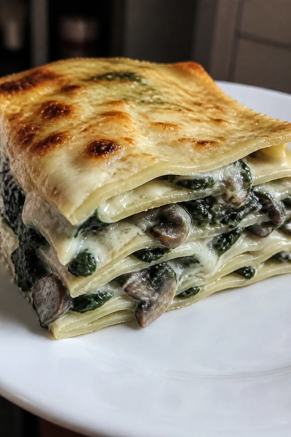 Wild Mushroom and Spinach Lasagna with Béchamel Layers