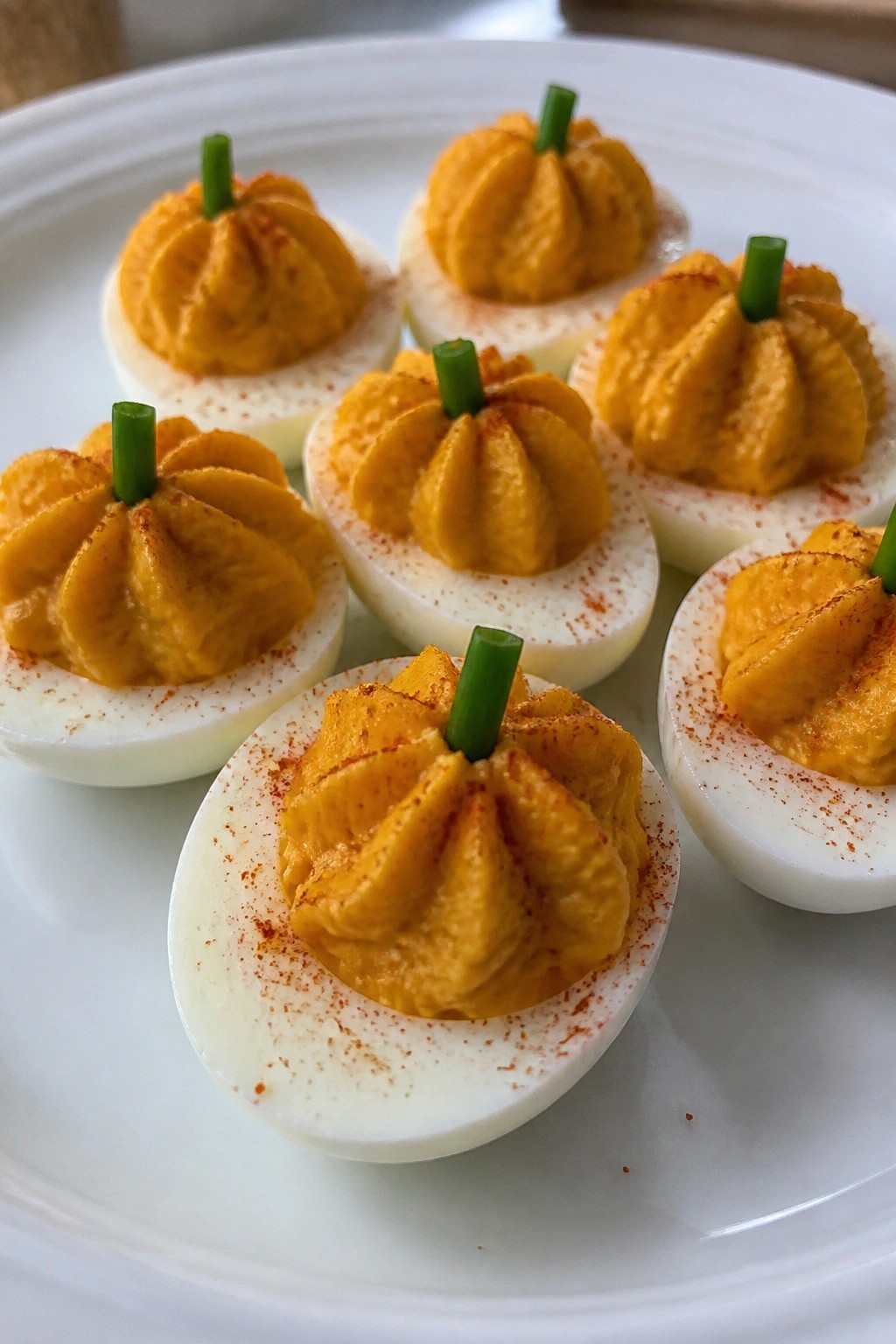 Pumpkin Deviled Eggs