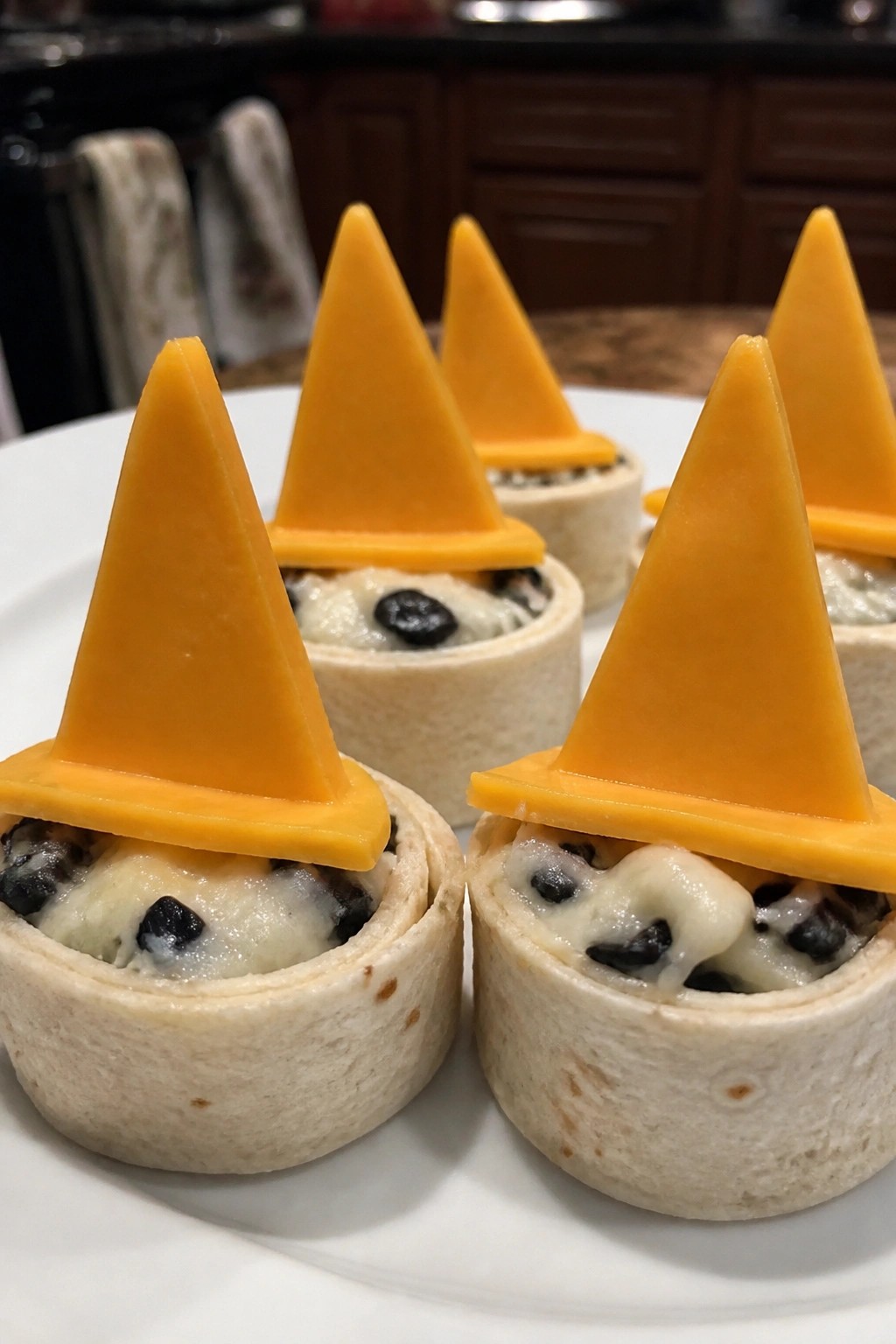 Witch Hat Tortilla Roll-Ups
