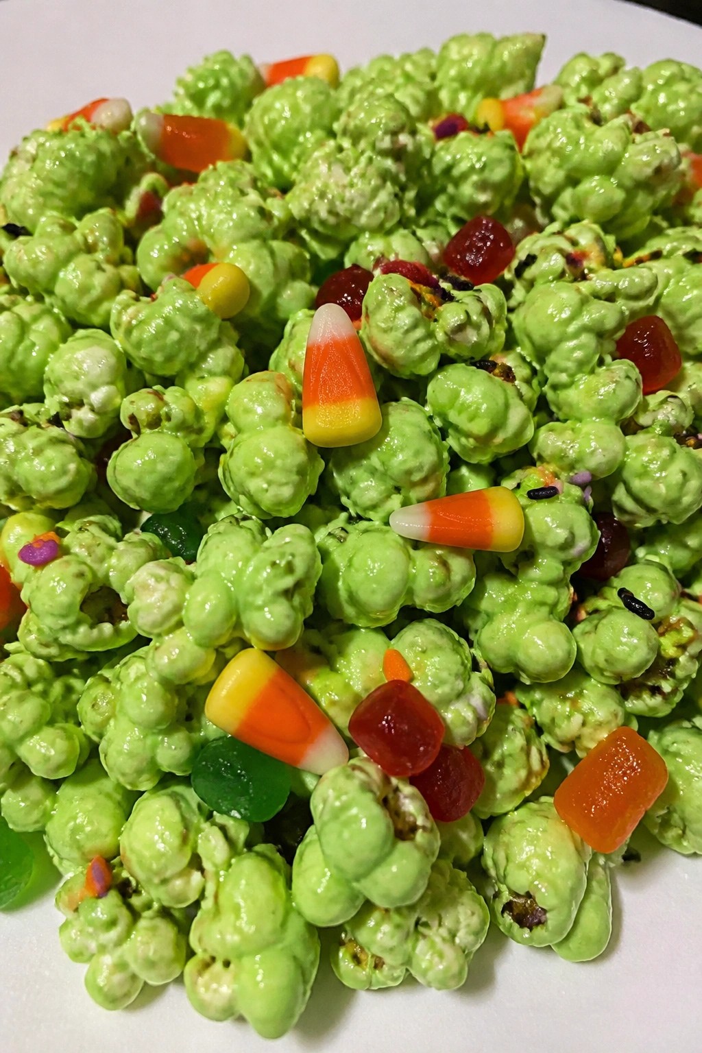 Green Slime Popcorn with Candy Mix-Ins