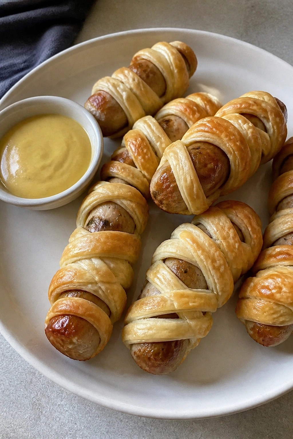 Mummy Sausage Rolls with Honey Mustard Dip
