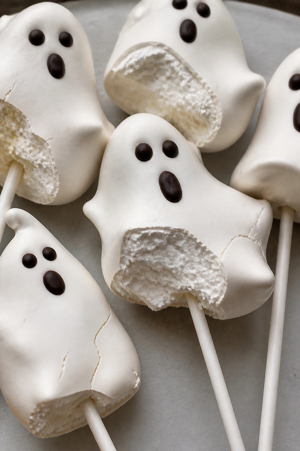 Marshmallow Ghost Meringue Pops
