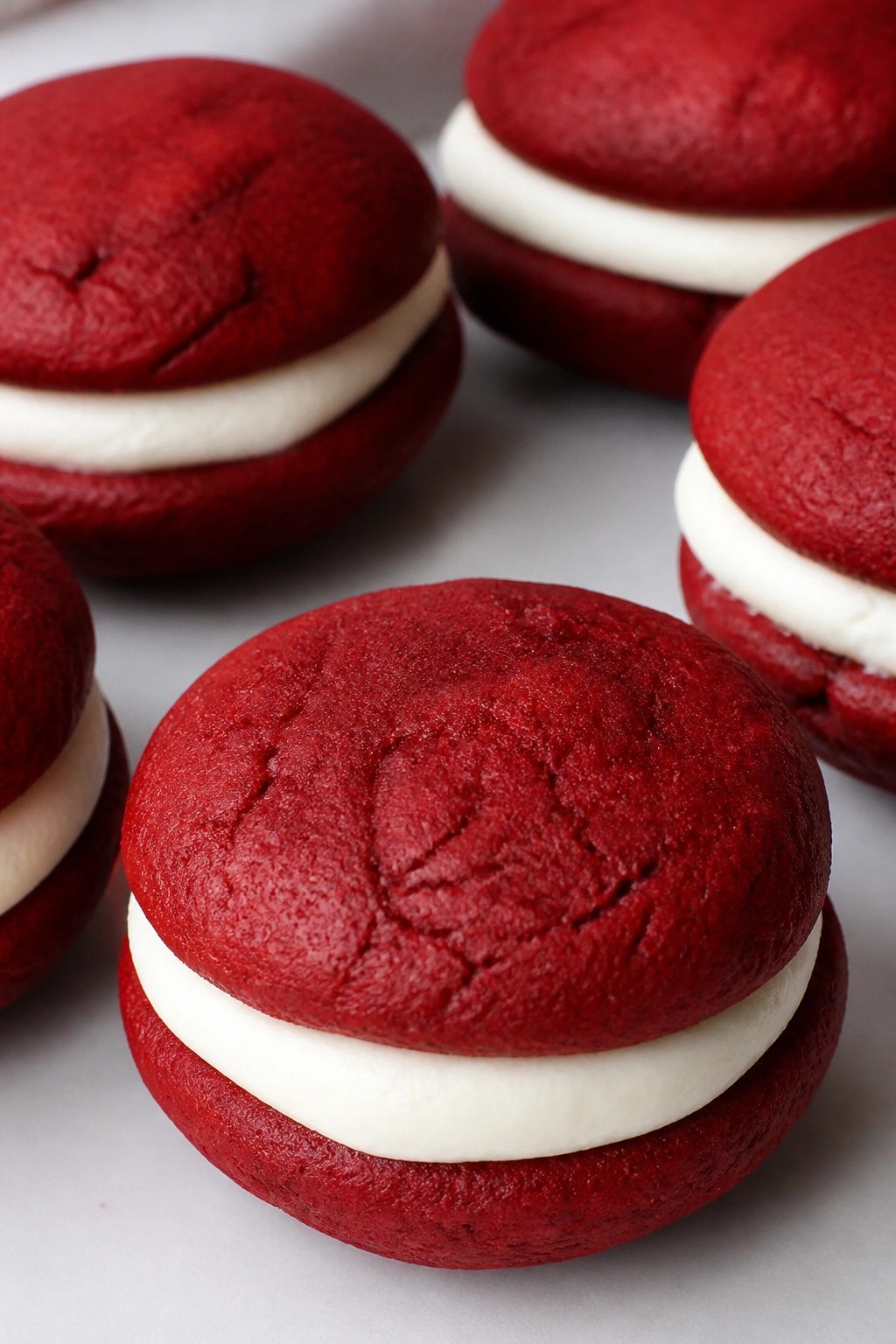Red Velvet Whoopie Pies with Cream Cheese Filling