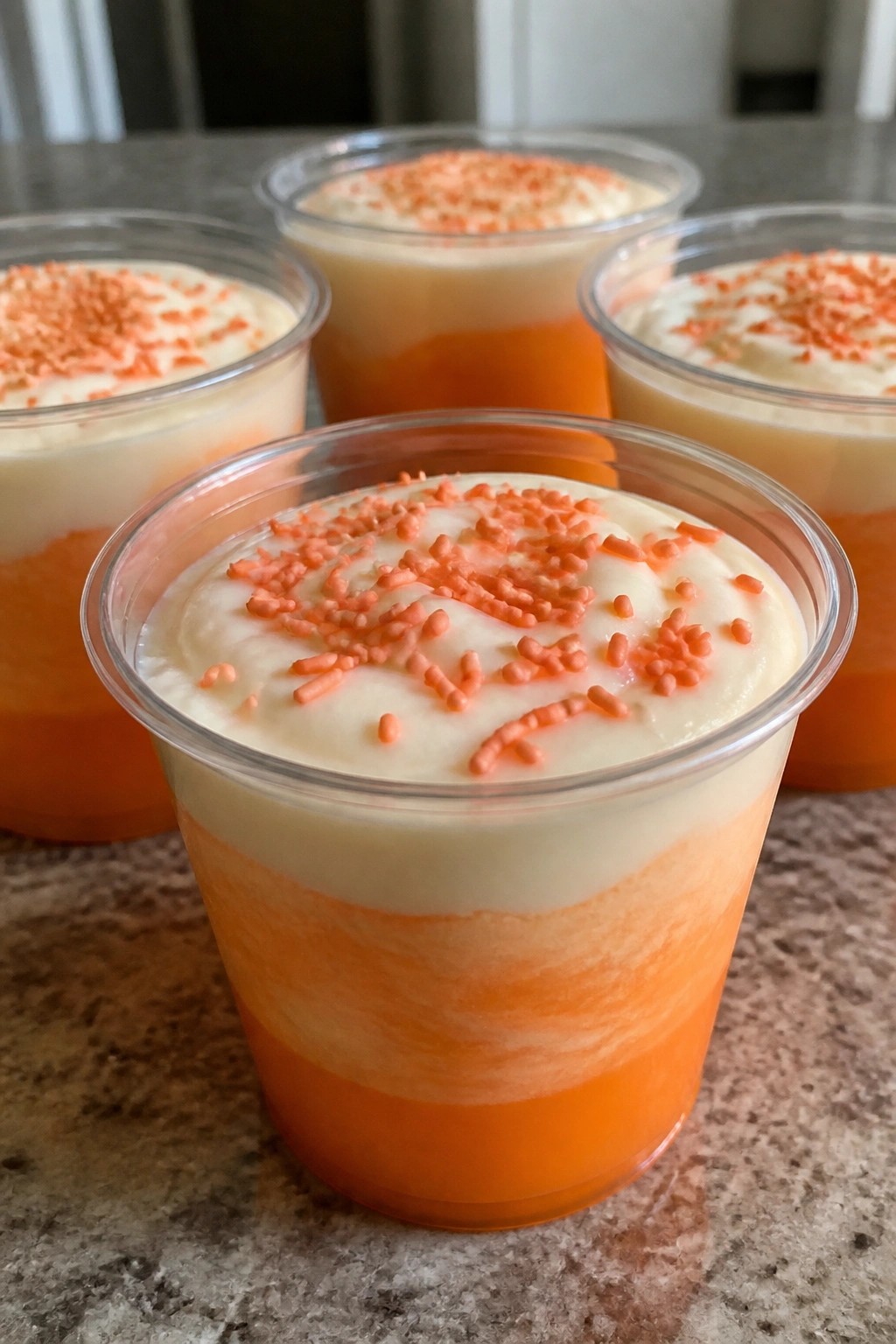 Orange Creamsicle Jello Cups