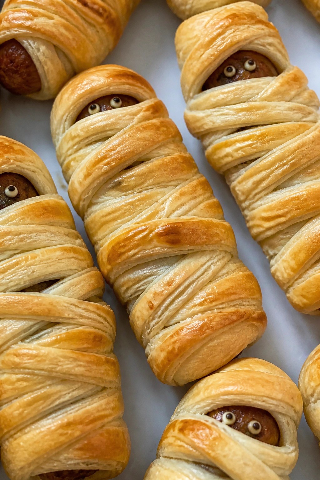Mummy-Wrapped Lamb Sausage Rolls with Harissa