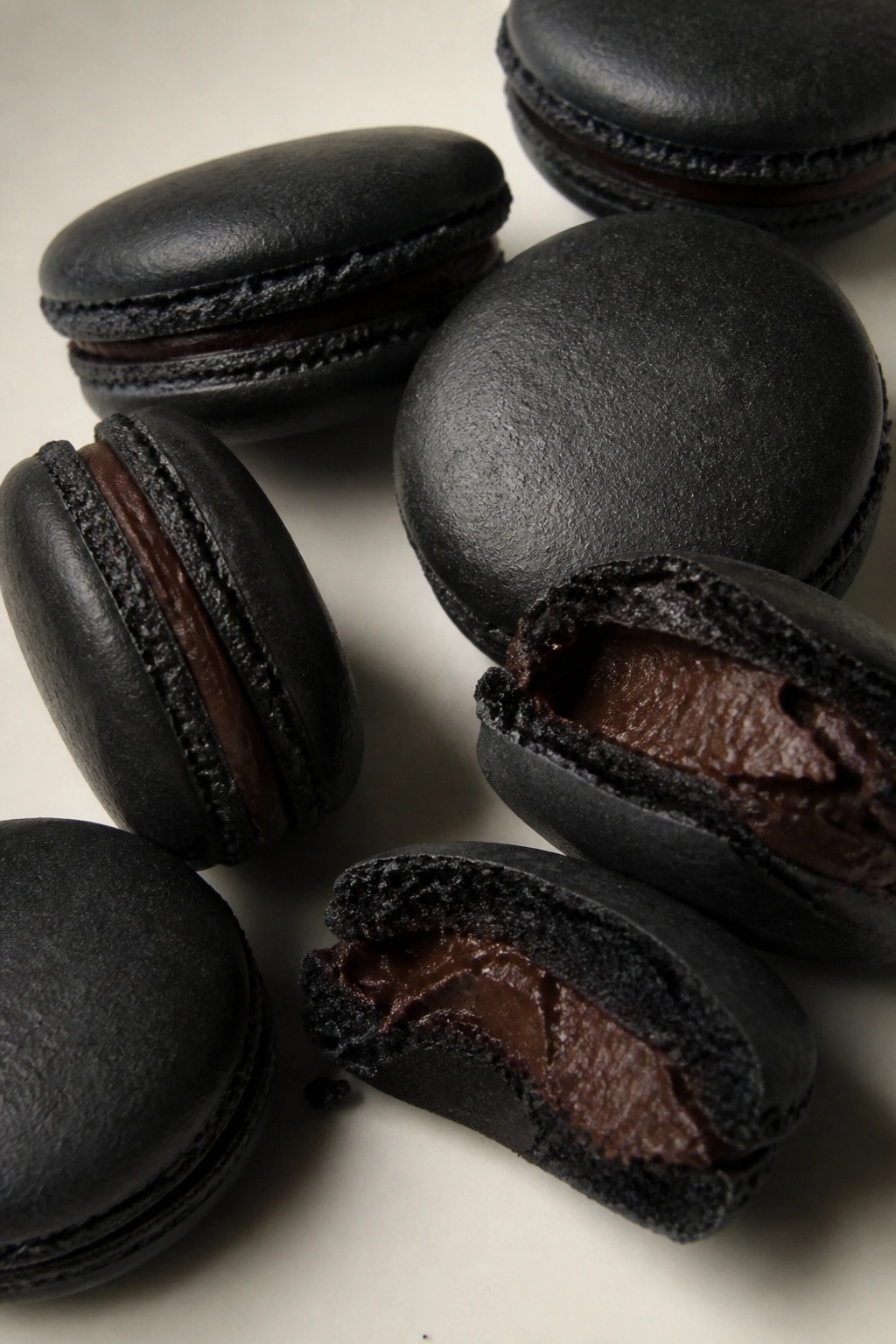 Black Cat Chocolate Macarons
