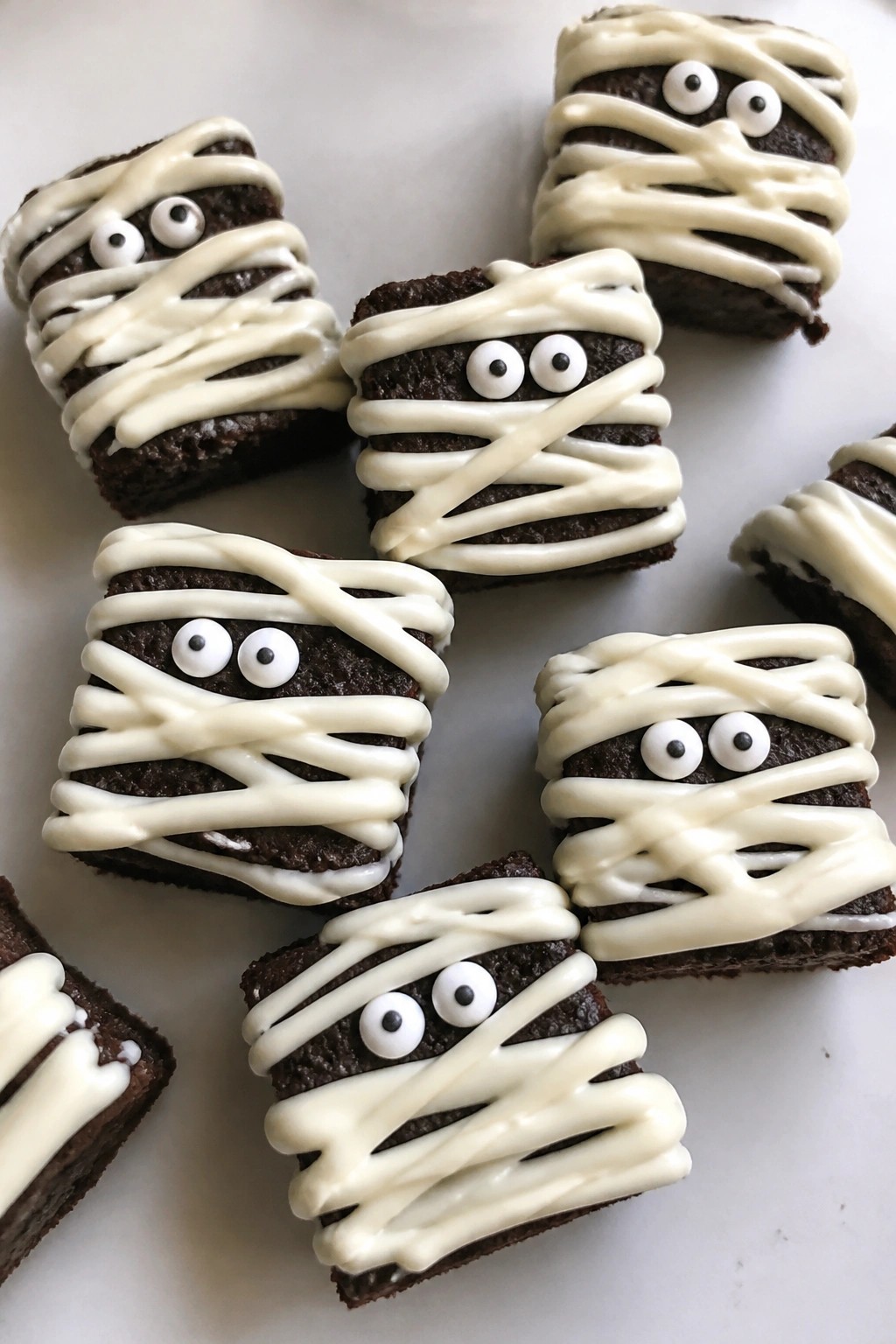 Mummy-Wrapped Brownie Bites