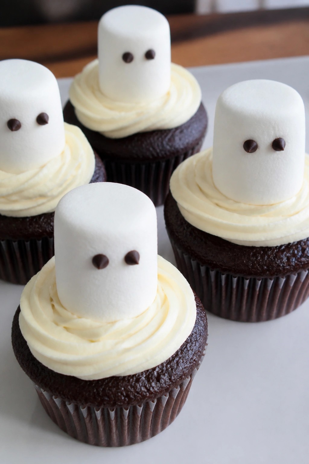Marshmallow Ghost Cupcakes