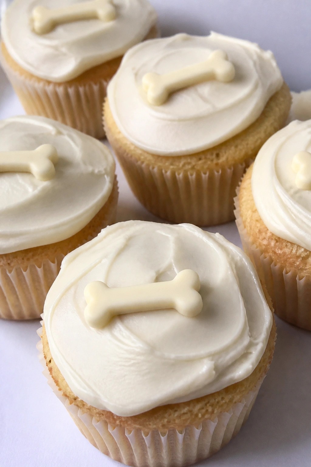 Skeleton Bone White Chocolate Cupcakes