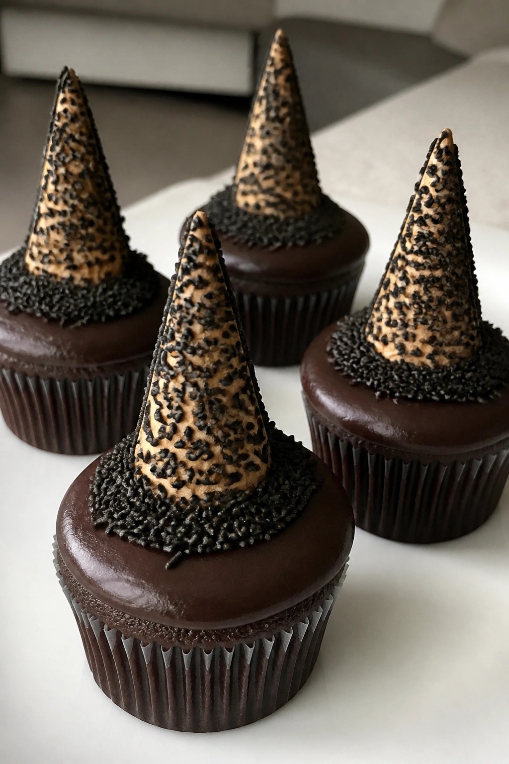 Witch Hat Ganache Cupcakes