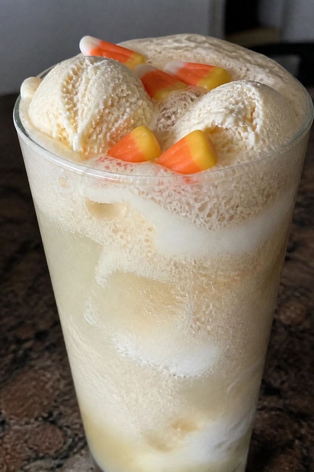 Candy Corn Vanilla Vodka Float