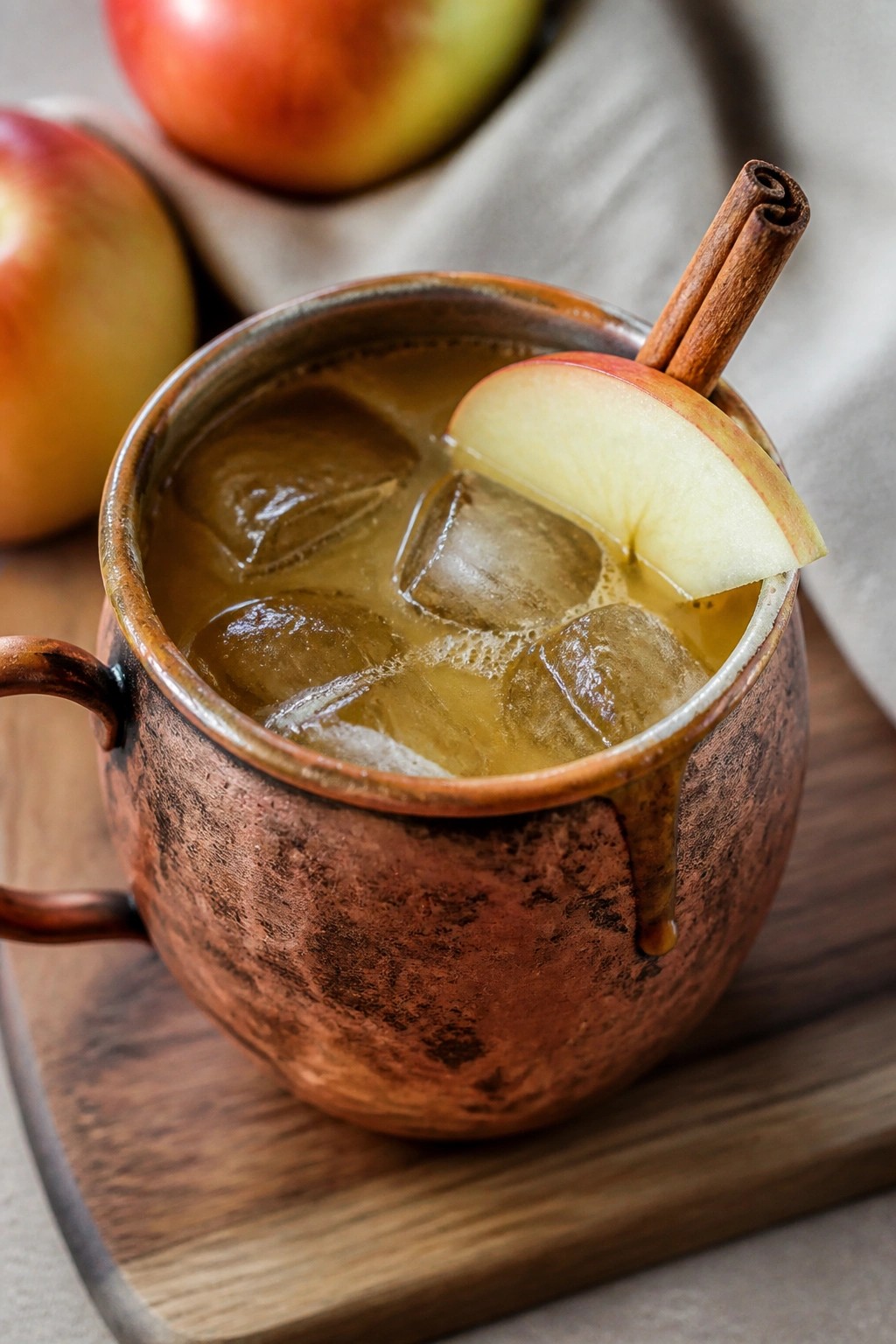 Caramel Apple Bourbon Cider Mule