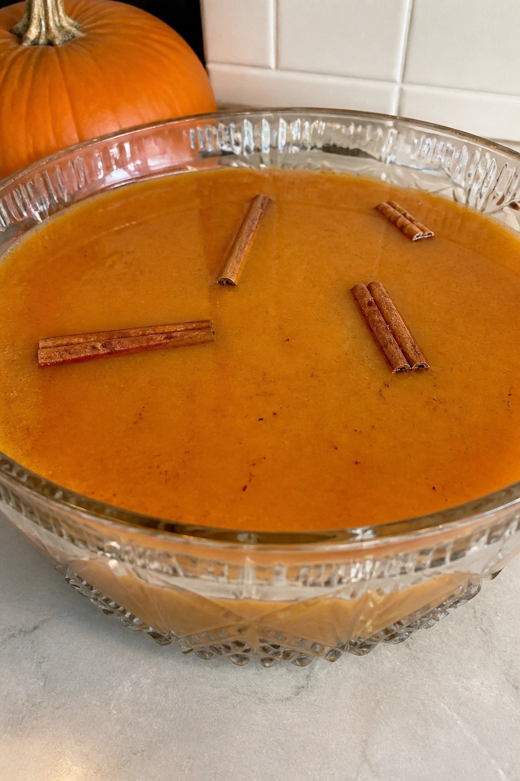 Spiced Pumpkin Rum Punch Bowl