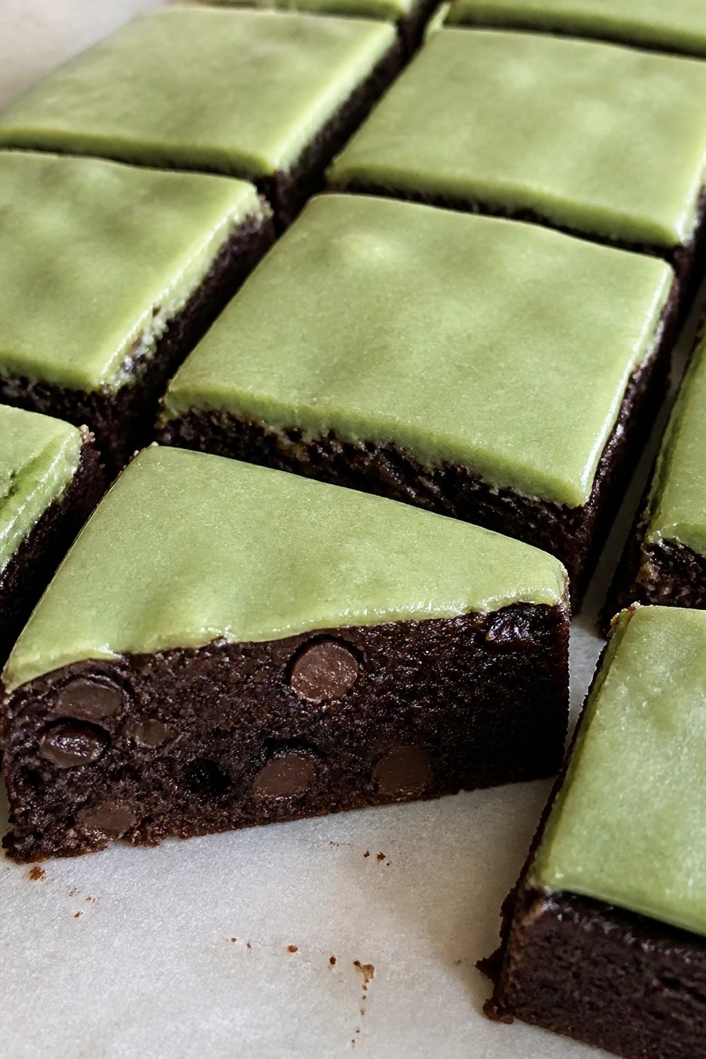 Mint Chocolate Frankenstein Brownies
