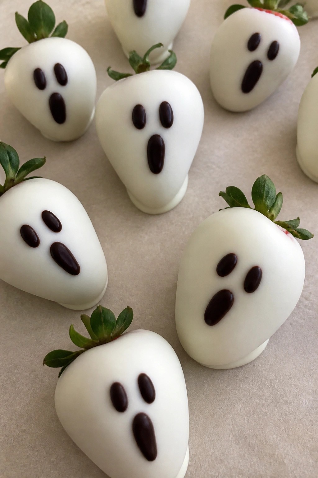 Ghostly White Chocolate Strawberries