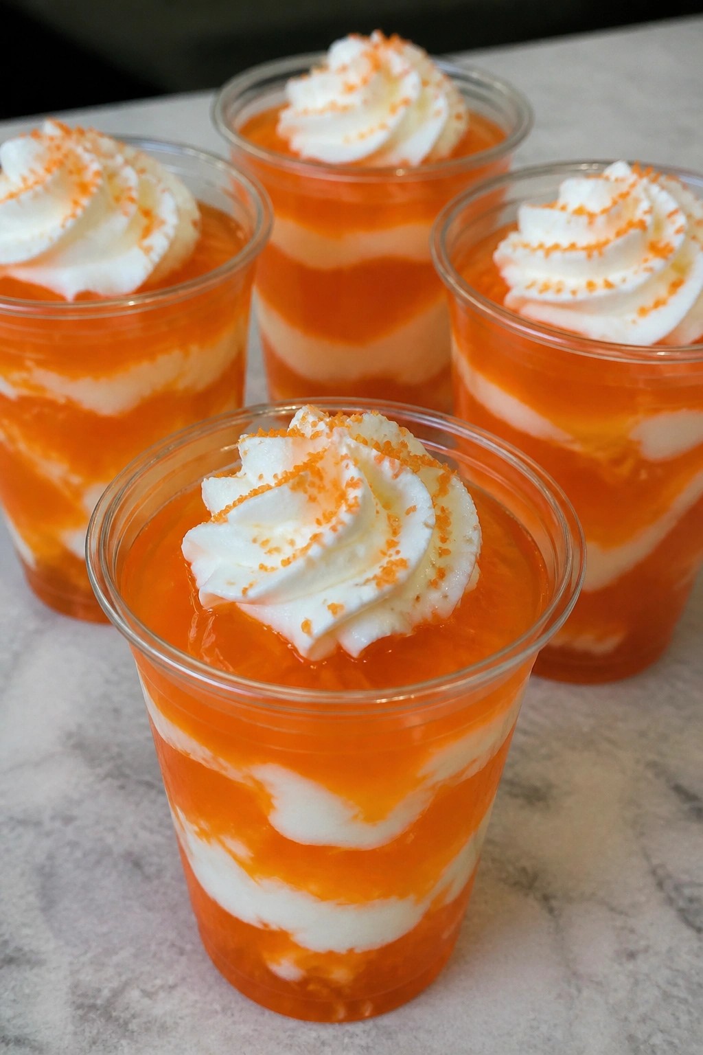 Orange Creamsicle Jello Cups