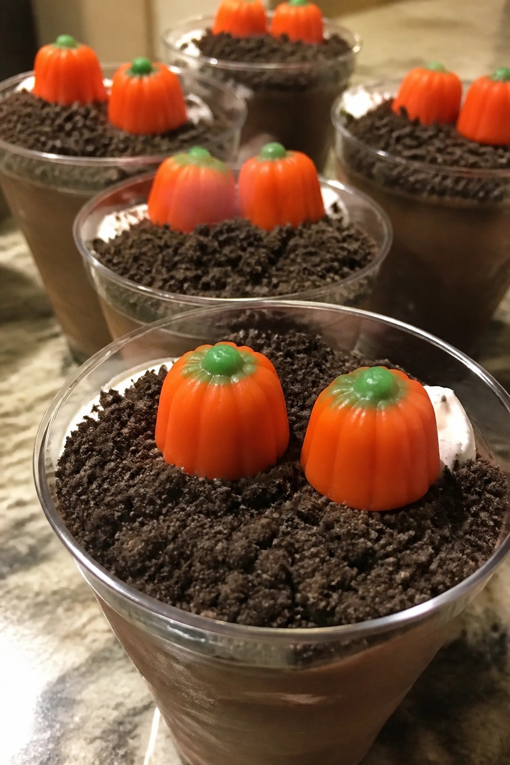 Pumpkin Patch Dirt Pudding Cups
