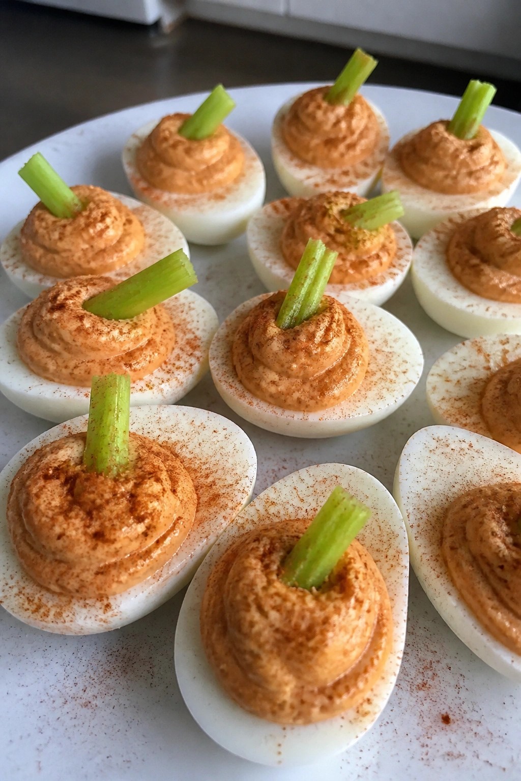 Bloody Mary Deviled Eggs