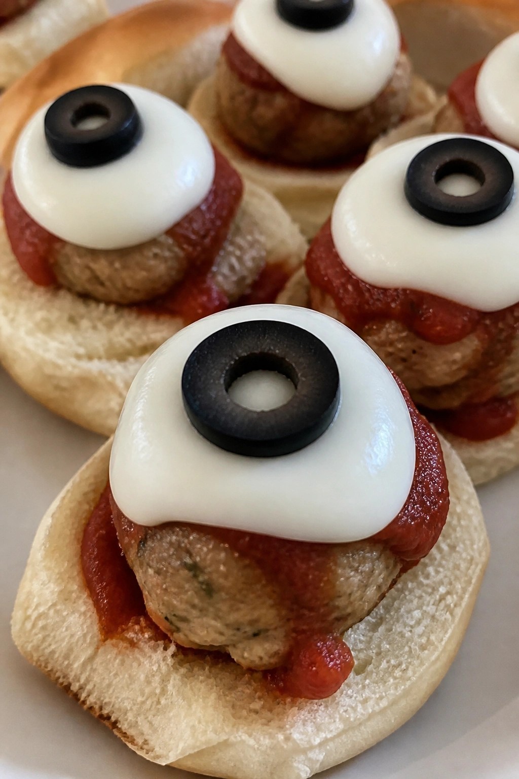 Eyeball Turkey Meatball Sliders