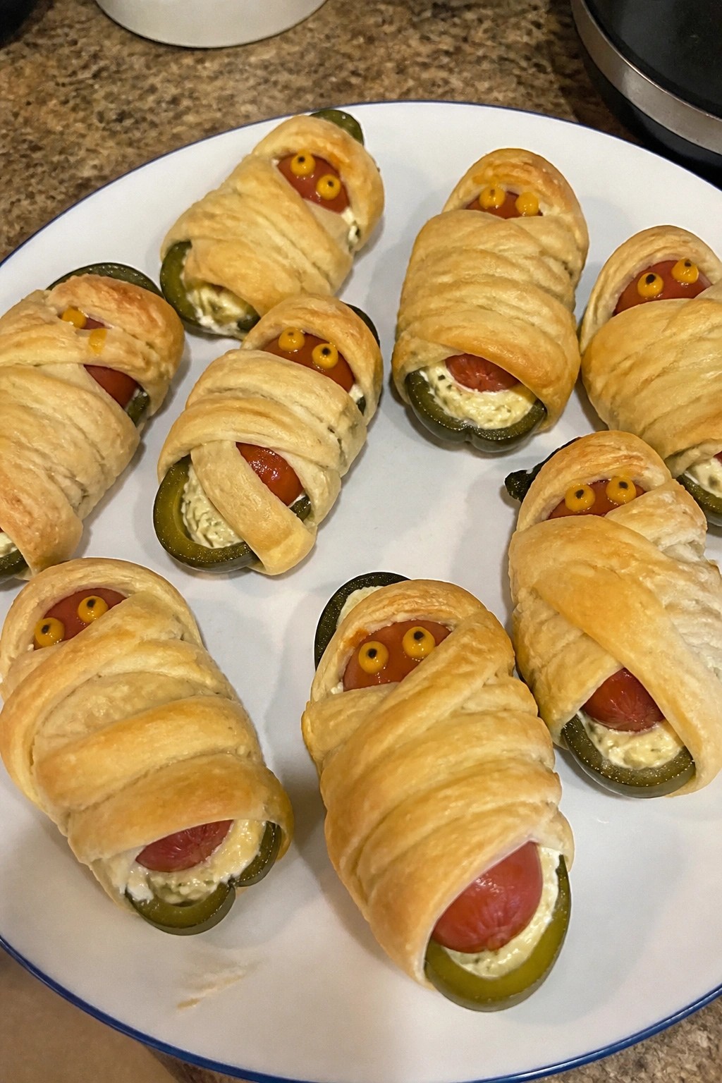 Mummy Jalapeño Popper Pigs in a Blanket