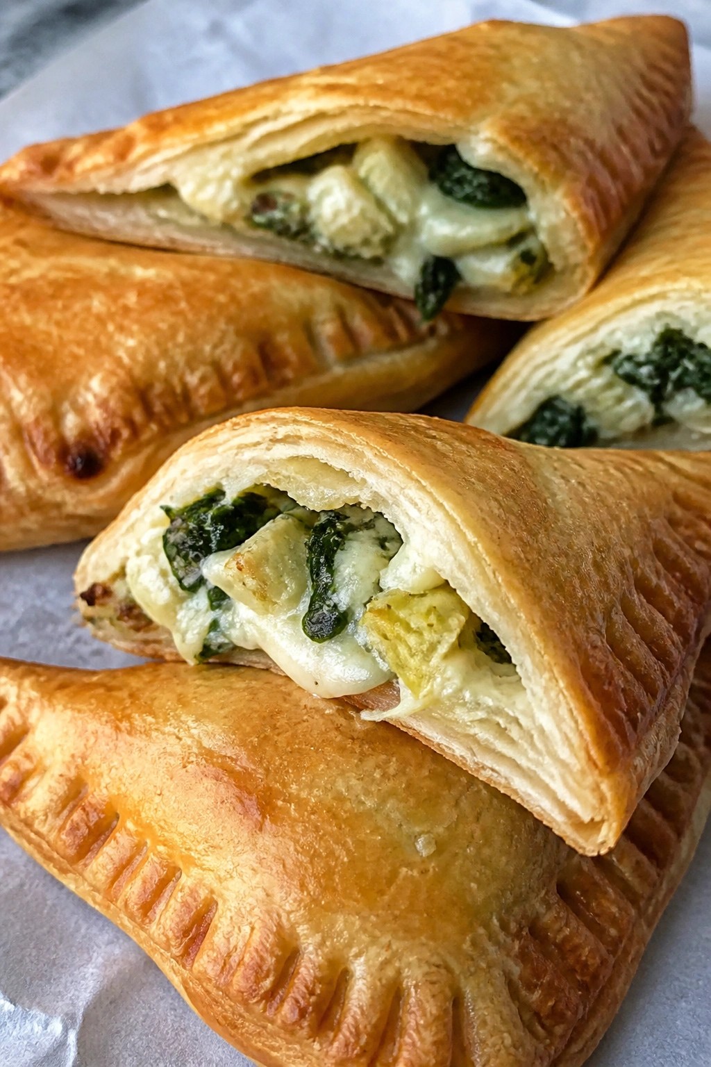Spooky Spinach Artichoke Hand Pies