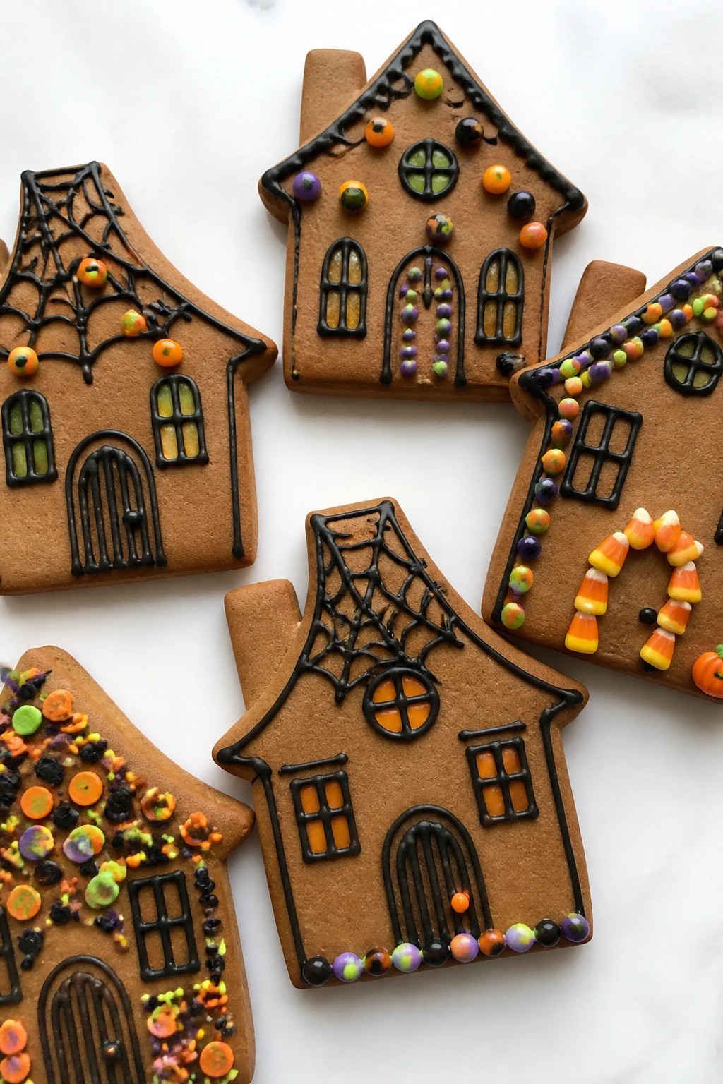 Haunted Gingerbread House Cookies